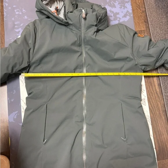 EUC Save the Duck rainy Matty jacket. Green black size 3 (Large) - Picture 4 of 10